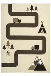 Dywan Kids 534456/97955 ivory Uliczki Góry Beż Brąz