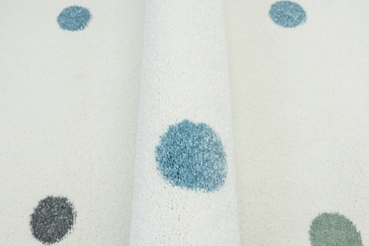 Dywan Dziecięcy C275A cream/lila Krem Kropki