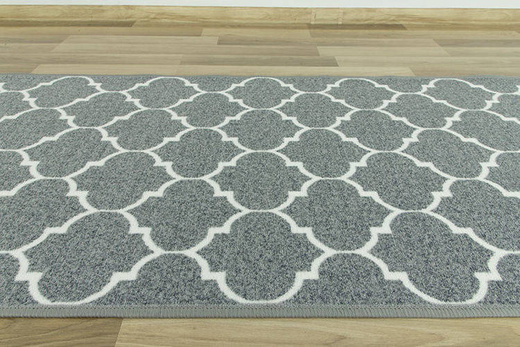 Antypoślizgowy chodnik clover koniczyna jasny szary szerokość 67 cm