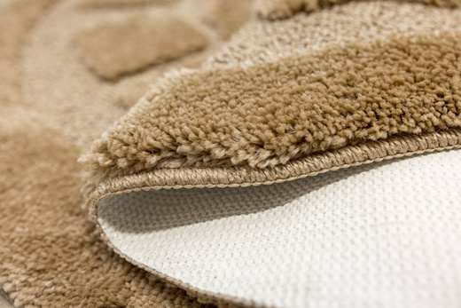 Dywanik Okrągły Łazienkowy Antypoślizgowy Ocean Beż