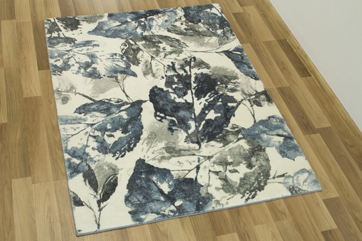 Dywan Liście Szaro-Granatowe akwarela