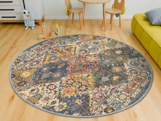Antypoślizgowy dywan okrągły Modern Classic 19 Ornament Vintage