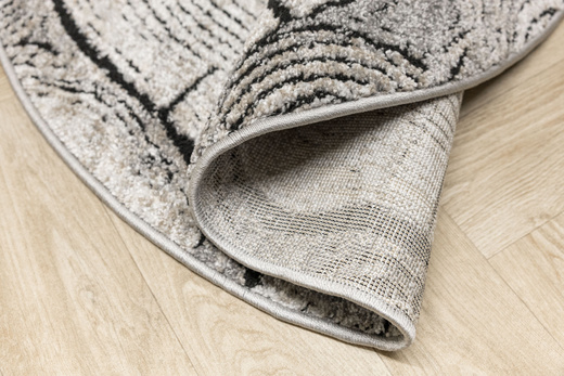 Dywan Okrągły Matara P156A l.grey/sp.antr Szary Beż Krem Pień