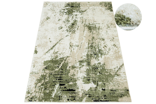 Dywan Bosa K437A cream/green Kremowy Zielony Abstrakcja