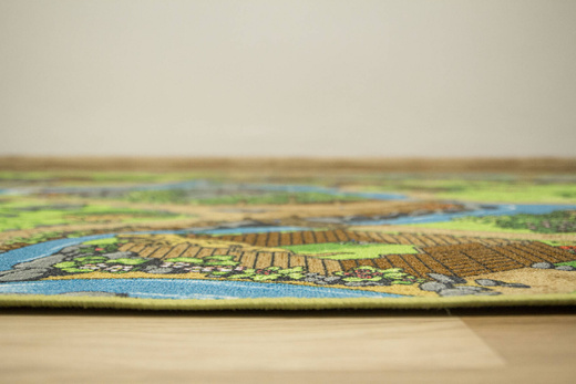 Wykładzina Dziecięca Dino Wioska Dinozaurów na filcu szerokość 4 m