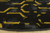 Okrągły Dywan Festival Gold 2296A black Plastry Miodu