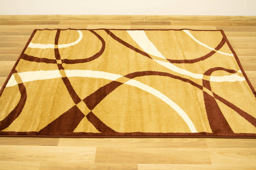 Dywan Nowoczesny Sapphire F06/122 Linie Beż Krem Brąz