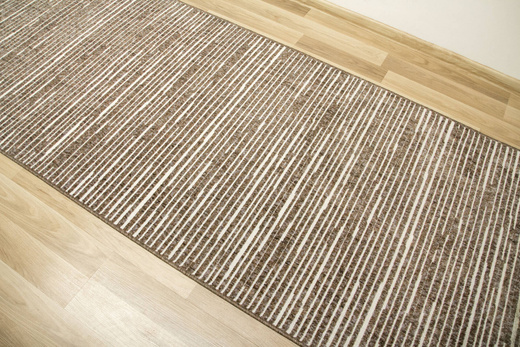 Chodnik Mix 40912-80 Brąz Krem Paski szerokość 100 cm