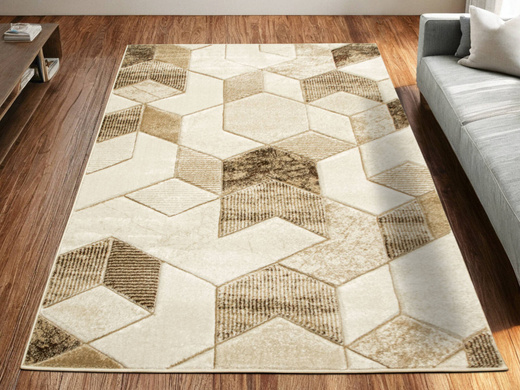 Dywan Amelia B101B cream/beige Beżowy Brązowy Geometria