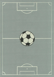 Dywan Luna 533549/89944 szare boisko dla chłopca