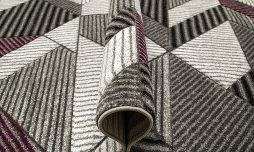 Dywan Amelia A632A grey/purple Szary Fiolet Linie Paski Kreski