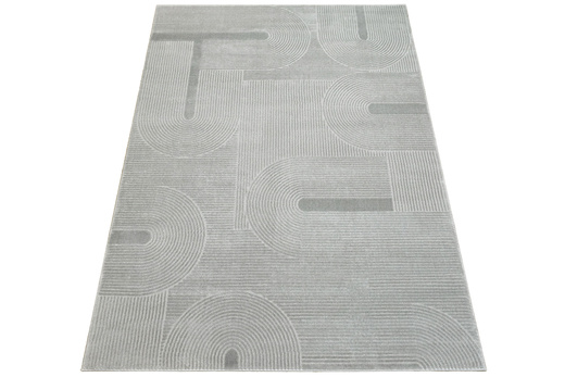 Dywan Misha J087A l.grey/d.grey Szary Półkola Linie