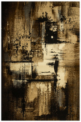 Dywan Super Rose 7657A Black/Beige Brąz Beż Czarny Tynk Abstrakcja