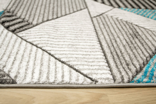 Dywan Amelia A632A grey/turquoise Szary Turkusowy Linie Paski Kreski
