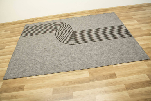 Dywan Dwustronny Sznurkowy Brussels 205631/11020 night silver Szary Grafit Fala Outdoor