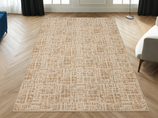 Dywan Pętelkowy Traffic 68 Beige Brąz Beż Kratka Melanż