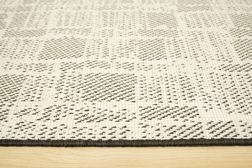 Dwustronny Sznurkowy Chodnik Brussels 205467/10110 Night Antracyt Krem szerokość 80 cm