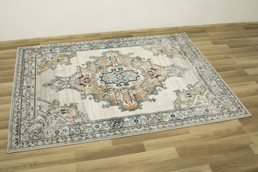 Dywan Lucca 8604B l.grey/cream Ornamentowy Krem Turkus Łosoś