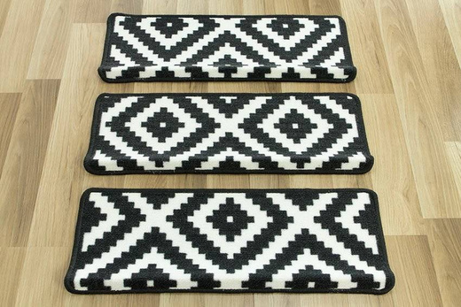 Antypoślizgowe Nakładki prostokątne romby czarny 91