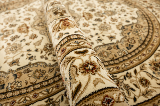 Owalny Dywan Super Rose 3792A cream/cream O Ornament Kwiaty Krem Beż