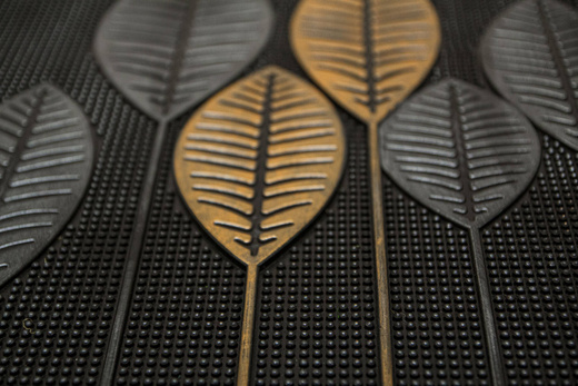 Gumowa Wycieraczka Liście 294126 Srebro Brąz