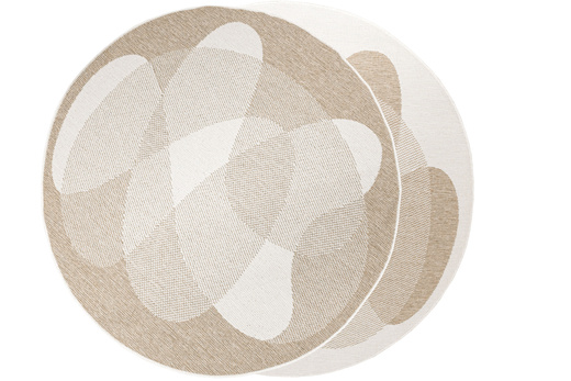 Okrągły Dwustronny Dywan Sznurkowy Brussels 205835/10820 Jute Beż Krem Koła Outdoor