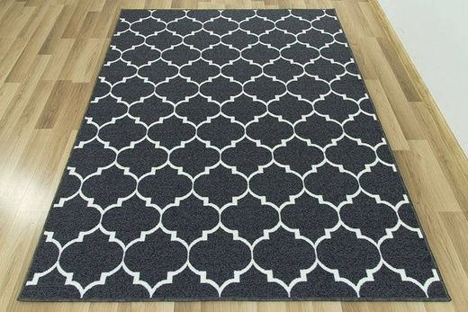 Dywan Clover 29 ciemny szary koniczyna marokańska