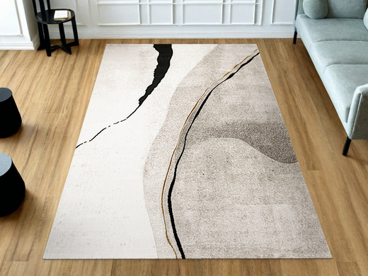 Dywan Kashmir KR143S Vizon/Black Marmur Czarny Złoty Abstrakcja