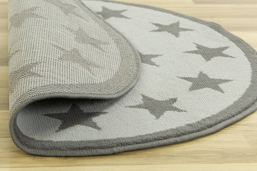 Okrągły Dywan LUNA 533909/89911 gwiazdki szare