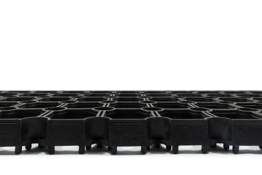 Mata Przerostowa Na Place Zabaw Ażurowa Gumowa Czarny