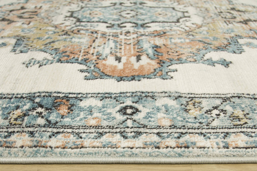 Dywan Lucca 8604B l.grey/cream Ornamentowy Krem Turkus Łosoś