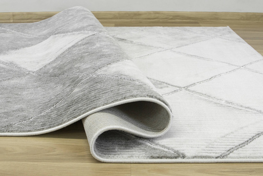 Dywan Felix 9313A m.grey/l.grey Lśniący Szary Krem Romby