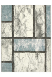 Dywan Lima 9553A cream/blue imitacja marmuru