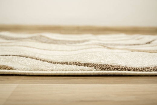 Chodnik Amelia B178A Beżowy Brązowy Wstęgi Fale szerokość 80 cm