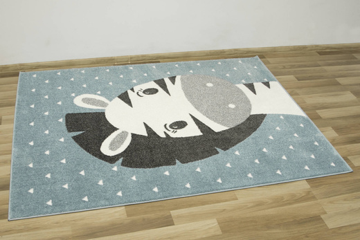 Dywan Dziecięcy Lima C885A blue/cream Zebra Turkus Krem Szary