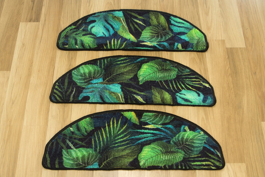 Nakładki na schody półokrągłe Monstera Green Butelkowa Zieleń