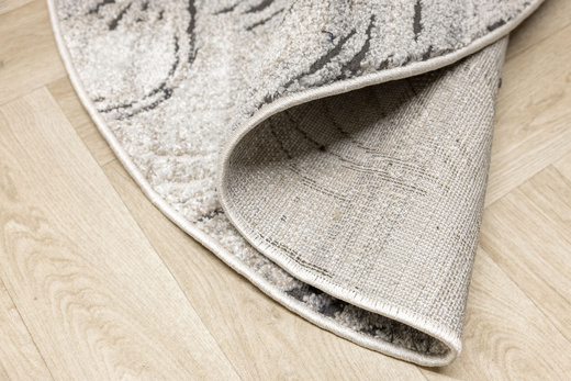 Dywan Okrągły Matara P176A m.grey/sp.antO Szary Fale
