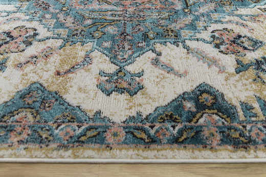 Dywan Lucca 8634A cream/l.grey Ornamentowy Krem Turkus Łosoś