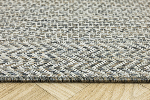 Chodnik Sznurkowy Jeans 19242/P91 Outdoor Beż Grafit Jodełka szerokość 70 cm