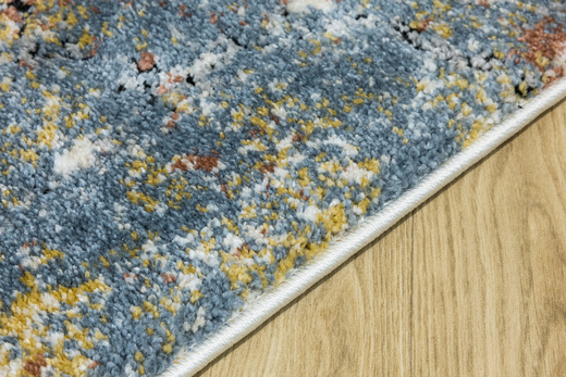 Chodnik 8621A Cream Kremowy Miedziany Niebieski Abstrakcja szerokość 100 cm