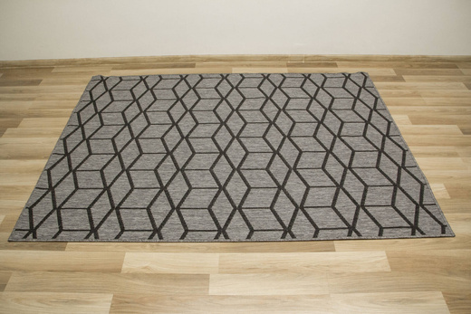 Dywan Dwustronny Sznurkowy Brussels 205178/11020 night Night Antracyt Szary Romby Outdoor