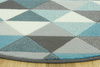 Okrągły Dywan Luna 503430/95832 trójkąty blue