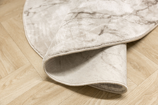 Okrągły Dywan Nantes NT071A Vizon/Vizon Szarobeżowy Marmur