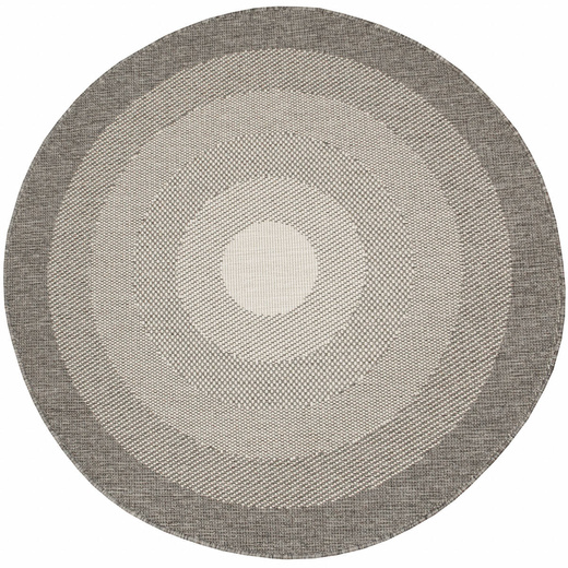 Okrągły Dwustronny Dywan Sznurkowy Brussels 205195/10010 Silver Szary Krem Koła Outdoor