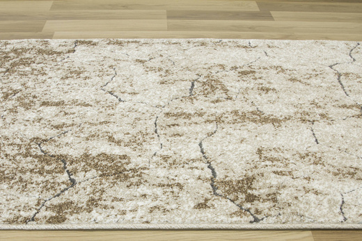Chodnik Zer Lux 5762B Lśniący Beż Szary Piaskowiec szerokość 100 cm
