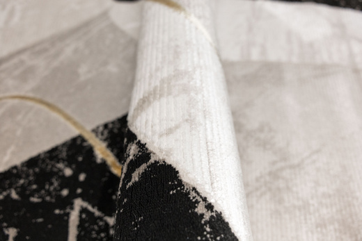 Dywan Kashmir KR205S Black/Vizon Marmur Czarny Złoty