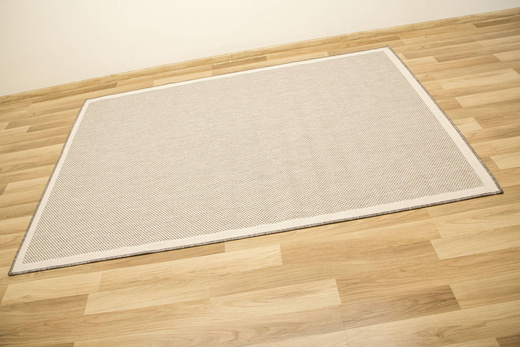 Dywan Dwustronny Sznurkowy Brussels 205014/10010 Silver Romby Kratka Outdoor