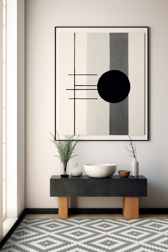 Antypoślizgowy Skandynawski Dywan Romby Szare