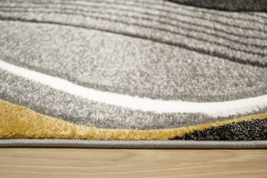 Dywan Amelia B178B grey/d.yellow Szary Żółty Wstęgi Fale