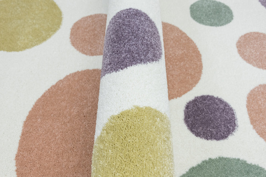 Dywan Dziecięcy Lima M042A cream/rose Krem Róż Fiolet Kropki